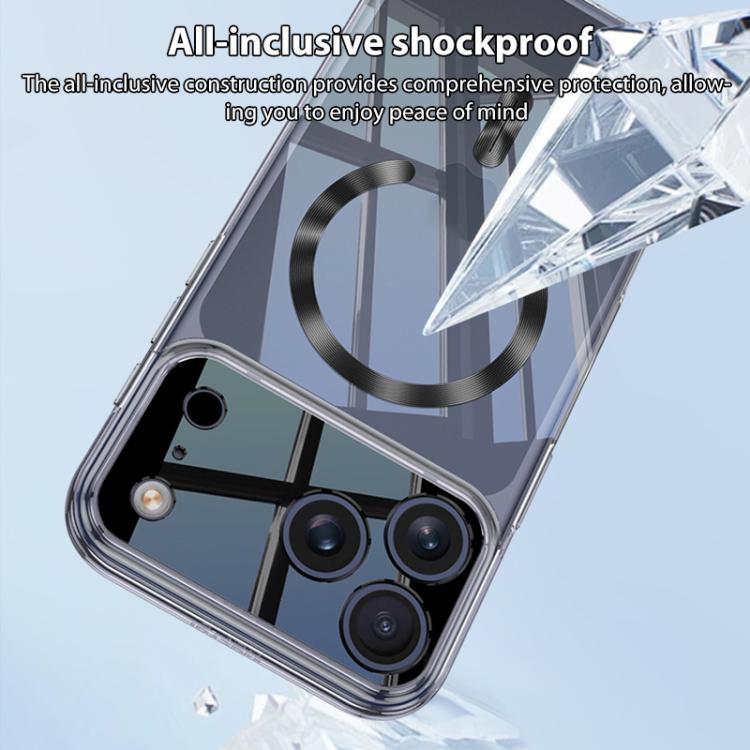 Funda magnética transparente GKK Phantom con diseño de CD y MagSafe, For iPhone 17 Pro Max, For iPhone 17 Pro