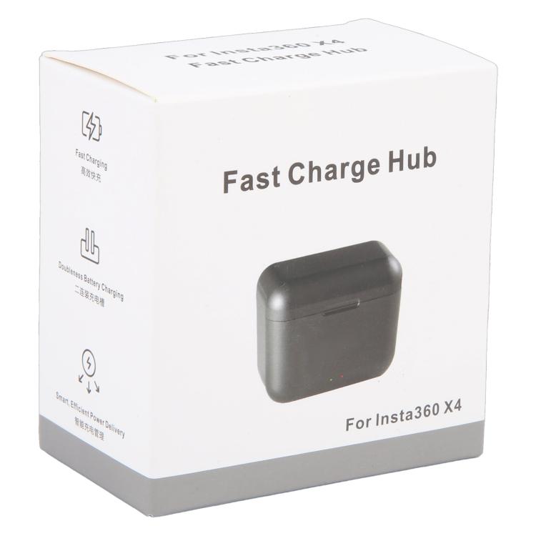 CH2-X4-02 para caja de carga de baterías duales Insta360 X4 Hub de carga rápida, For Insta360 X4