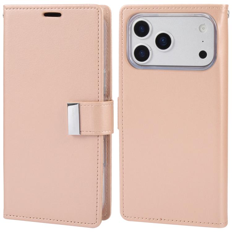 Funda para teléfono de piel con textura Crazy Horse de GOOSPERY RICH DIARY, For iPhone 17 Pro Max, For iPhone 17 Pro, For iPhone 17, For iPhone Air