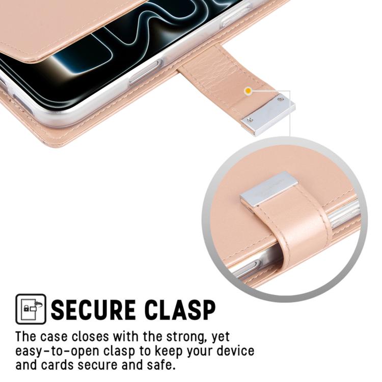Funda para teléfono de piel con textura Crazy Horse de GOOSPERY RICH DIARY, For iPhone 17 Pro Max, For iPhone 17 Pro, For iPhone 17, For iPhone Air