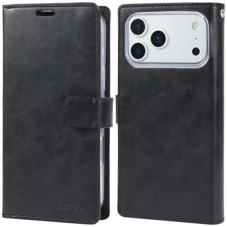 Funda de cuero para teléfono GOOSPERY MANSOOR DIARY con 9 ranuras para tarjetas, For iPhone 17 Pro Max, For iPhone 17 Pro, For iPhone 17, For iPhone Air