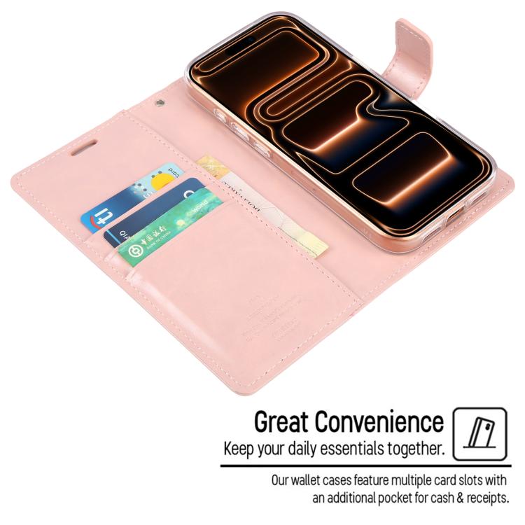 Funda para teléfono de piel con textura Crazy Horse de GOOSPERY BLUE MOON, For iPhone 17 Pro