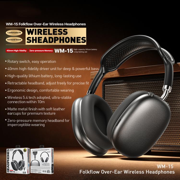 Auriculares inalámbricos circumaurales WEKOME WM-15 BT5.4 Folkflow