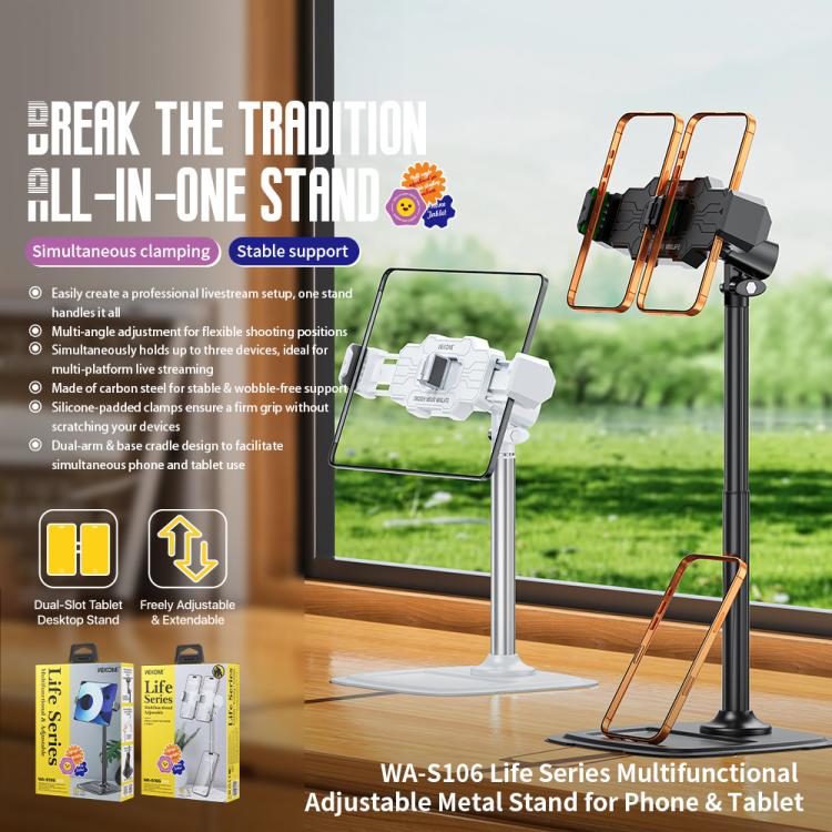 Soporte metálico ajustable multifuncional WEKOME WA-S106 Life Series para teléfono/tableta