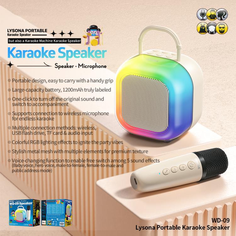 Altavoz portátil de karaoke WEKOME WD-09 Lysona