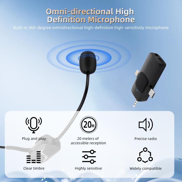 Auriculares inalámbricos Yanmai GF13 2.4G con micrófono y cancelación de ruido