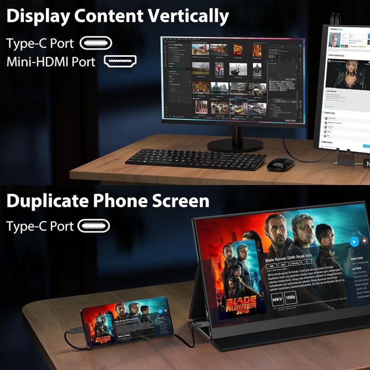 Monitor portátil P161Q10G de 16,1 pulgadas, 2.5K, 144 Hz y pantalla extendida., 16.1 inch 2.5K 144Hz
