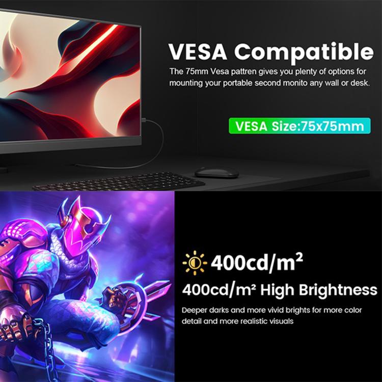 Monitor portátil para juegos P160A20 de 16 pulgadas con resolución 4K y pantalla extendida., 16 inch 4K