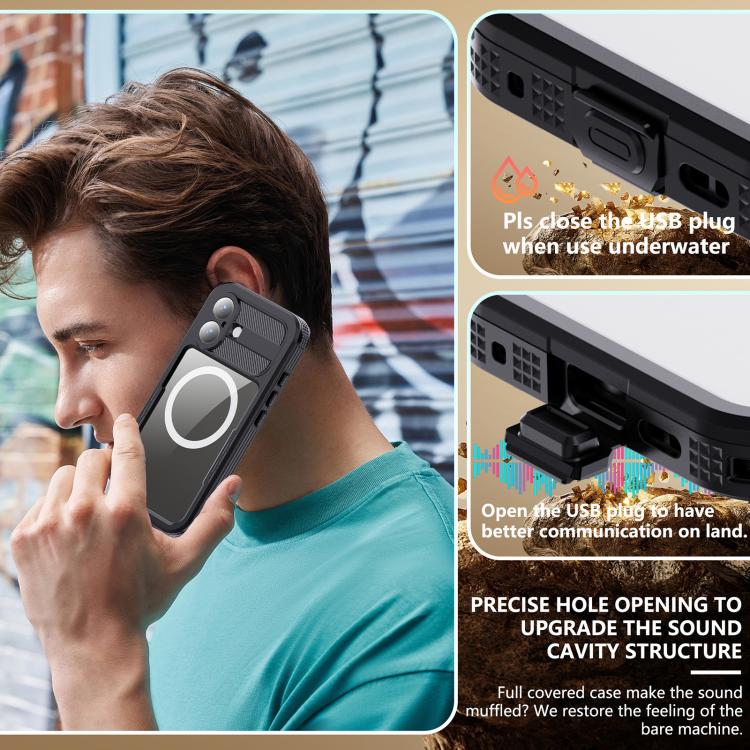 Funda para teléfono RedPepper con certificación IP68, resistente al agua y con triple protección MagSafe., For iPhone 17