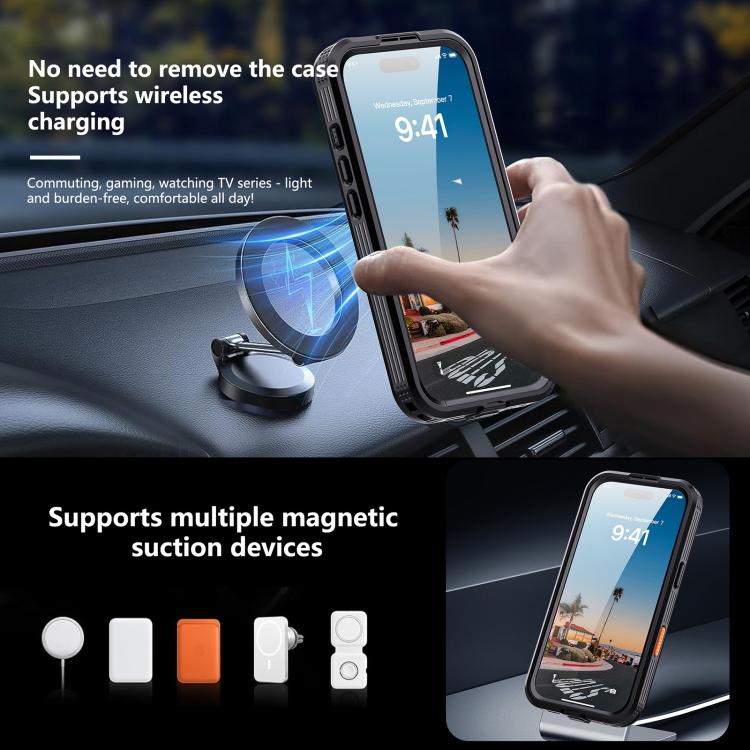 Funda para teléfono RedPepper con certificación IP68, resistente al agua y con triple protección MagSafe., For iPhone 17
