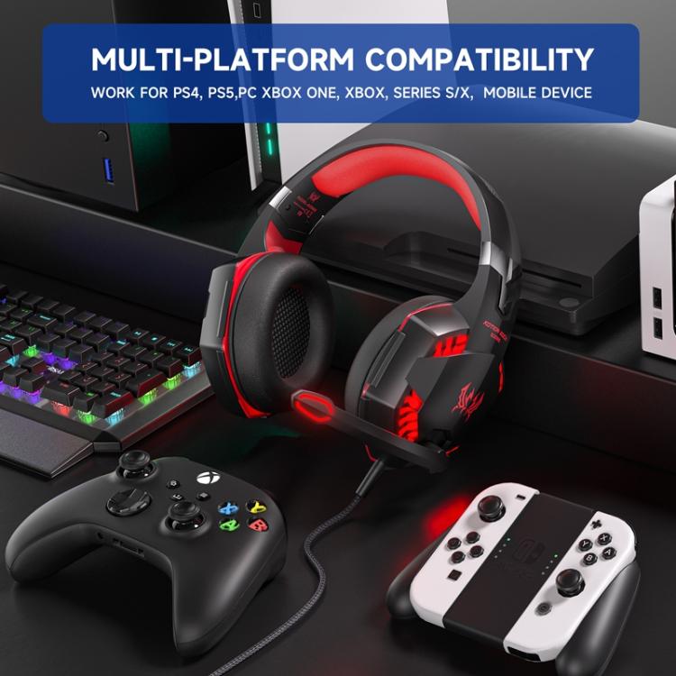 Auriculares para juegos con cable KOTION EACH G2000 con luz LED