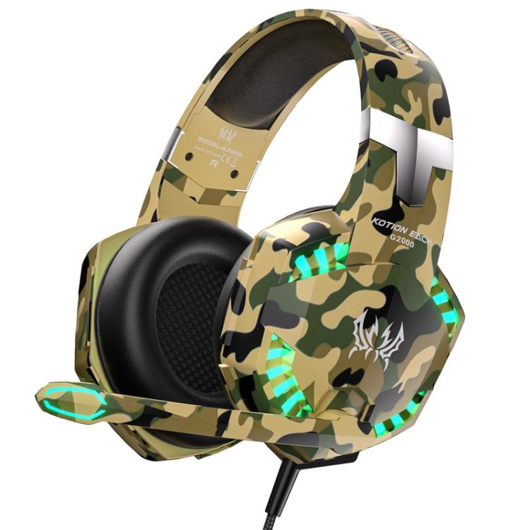 Auriculares para juegos con cable KOTION EACH G2000 con luz LED