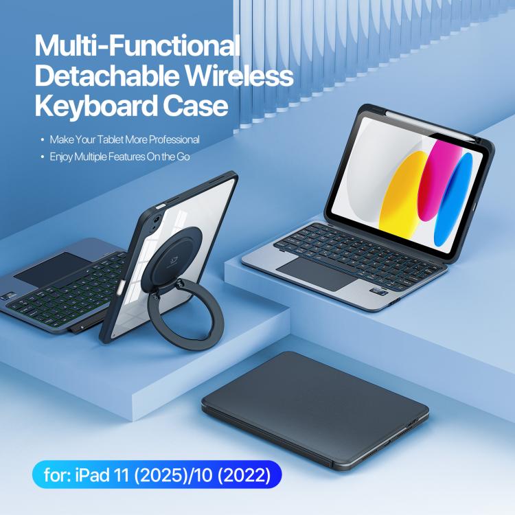 Funda para tablet y teclado inalámbrico multifuncional desmontable DUX DUCIS Serie VK, For iPad 2025 / 2022, For iPad Air 11 2024 / 2025 / Air 4 / 5, For iPad Pro 11 2024, For iPad Pro 11 2020 / 2021 / 2022