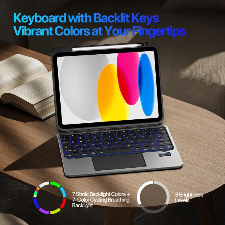 Funda para tablet y teclado inalámbrico multifuncional desmontable DUX DUCIS Serie VK, For iPad 2025 / 2022, For iPad Air 11 2024 / 2025 / Air 4 / 5, For iPad Pro 11 2024, For iPad Pro 11 2020 / 2021 / 2022