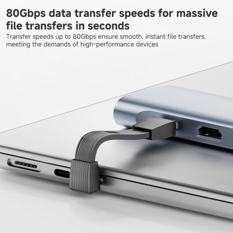 Cable de datos de 67 mm, 240 W, 8K, 80 Gbps, USB-C a USB-C para Thunderbolt 4, con todas las funciones., Type-C to Type-C 80Gbps