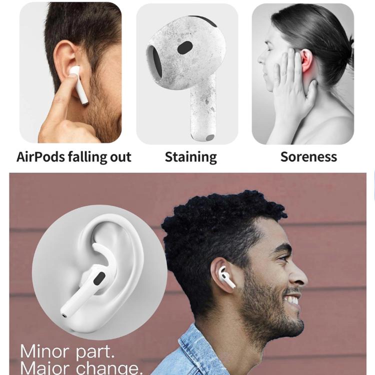 XDcase - 3 pares de protectores auditivos deportivos de silicona antideslizantes con estuche y mosquetón, For AirPods 4
