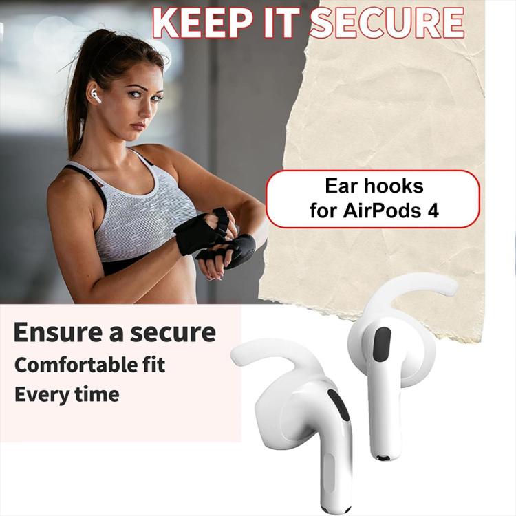 XDcase - 3 pares de protectores auditivos deportivos de silicona antideslizantes con estuche y mosquetón, For AirPods 4