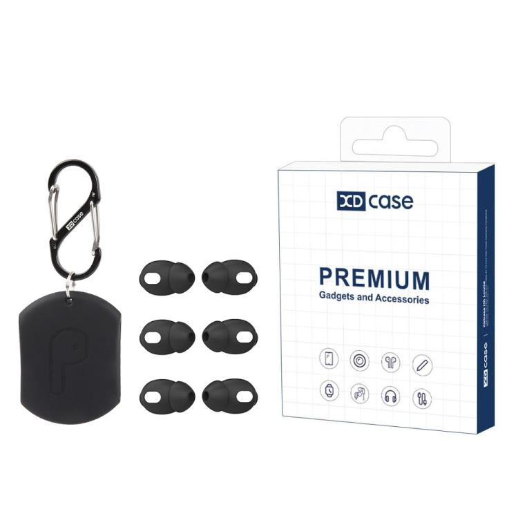 XDcase 3 pares de protectores de silicona para oídos con estuche de almacenamiento y mosquetón, For AirPods 4