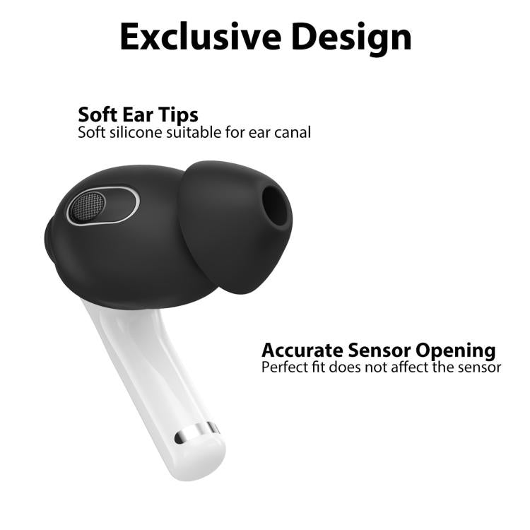 XDcase 3 pares de protectores de silicona para oídos con estuche de almacenamiento y mosquetón, For AirPods 4