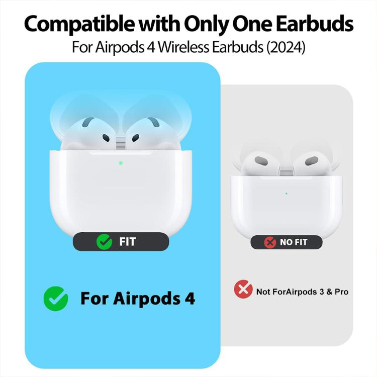 XDcase 3 pares de protectores de silicona para oídos con estuche de almacenamiento y mosquetón, For AirPods 4