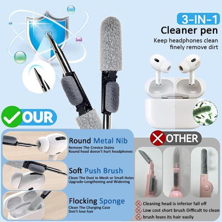 XDcase - 4 pares de almohadillas de silicona de repuesto para auriculares con kit de almacenamiento y limpieza., For AirPods Pro 3