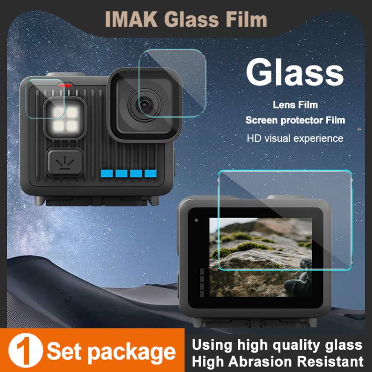 Protector de pantalla de vidrio templado imak con película para lente de cámara, For GoPro LIT HERO