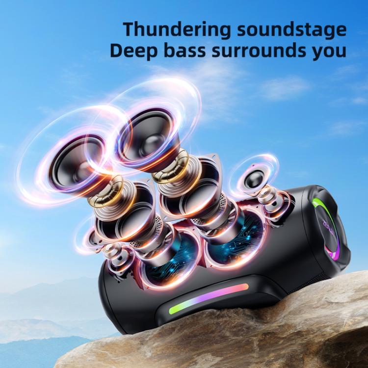 Altavoz Bluetooth portátil Zealot S127 de 100 W para exteriores, de colores vibrantes.