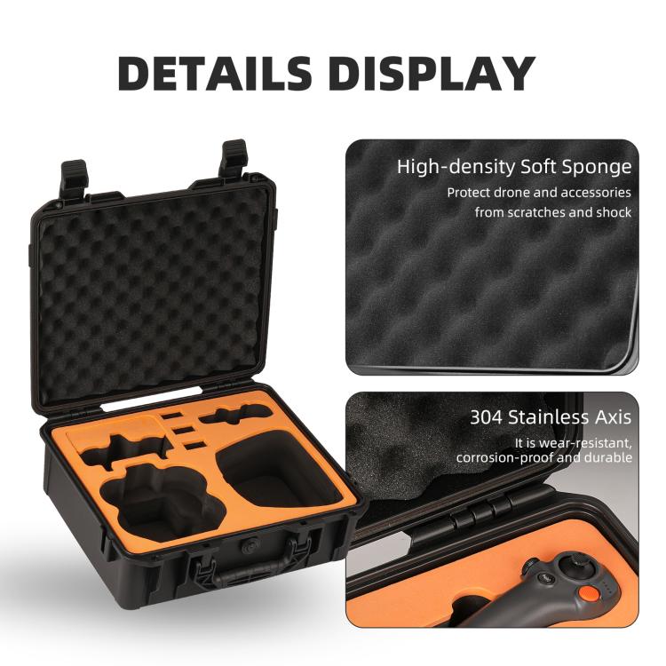 Estuche rígido de viaje impermeable y a prueba de golpes Sunnylife para DJI Neo 2, Motion Fly More Combo, Fly More Combo