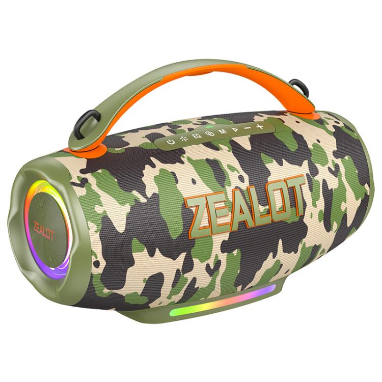 Altavoz Bluetooth portátil Zealot S167 de 100 W con iluminación RGB para exteriores.