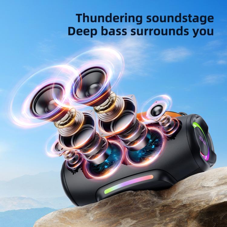 Altavoz Bluetooth portátil Zealot S167 de 100 W con iluminación RGB para exteriores.