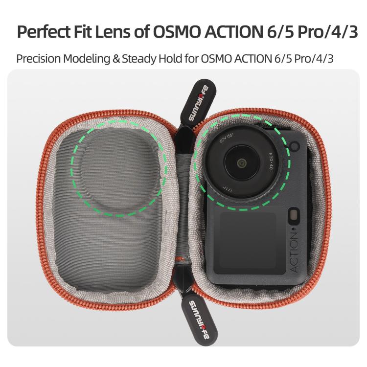Caja de almacenamiento portátil Sunnylife para DJI Osmo Action 6 / 5 Pro / 4 / 3, Mini Body Bag, Standard Combo Bag, Adventure Combo Bag