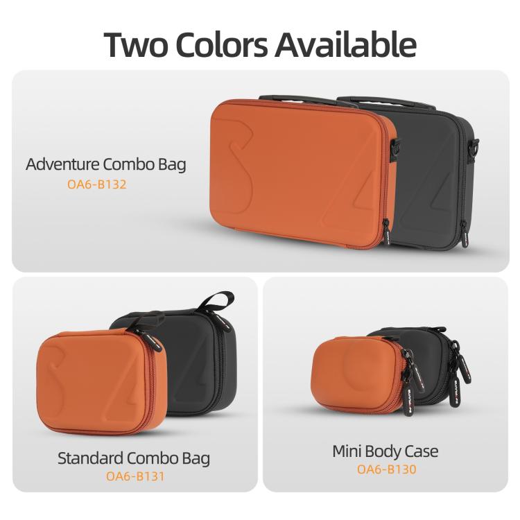 Caja de almacenamiento portátil Sunnylife para DJI Osmo Action 6 / 5 Pro / 4 / 3, Mini Body Bag, Standard Combo Bag, Adventure Combo Bag