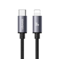 Cable de datos de carga rápida USAMS SJ770 U91 de 30 W, tipo C a 8 pines, aleación de aluminio, longitud: 1 m, SJ770