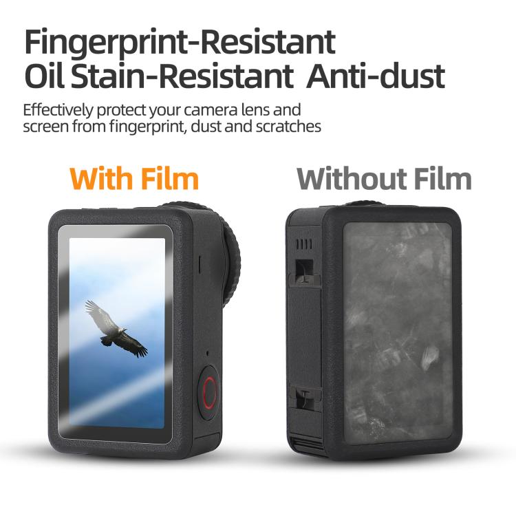 Protector de pantalla de vidrio templado Sunnylife para DJI Osmo Action 6, 1 Set, 2 Sets