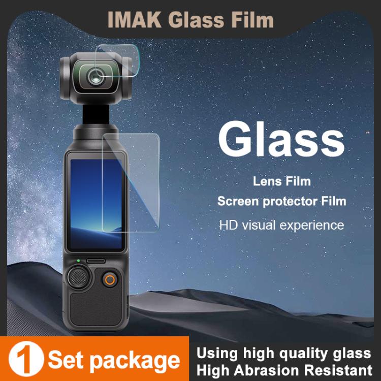 Protector de pantalla de vidrio templado imak con película para lente de cámara, For DJI Osmo Pocket 4, For DJI Osmo Action 6