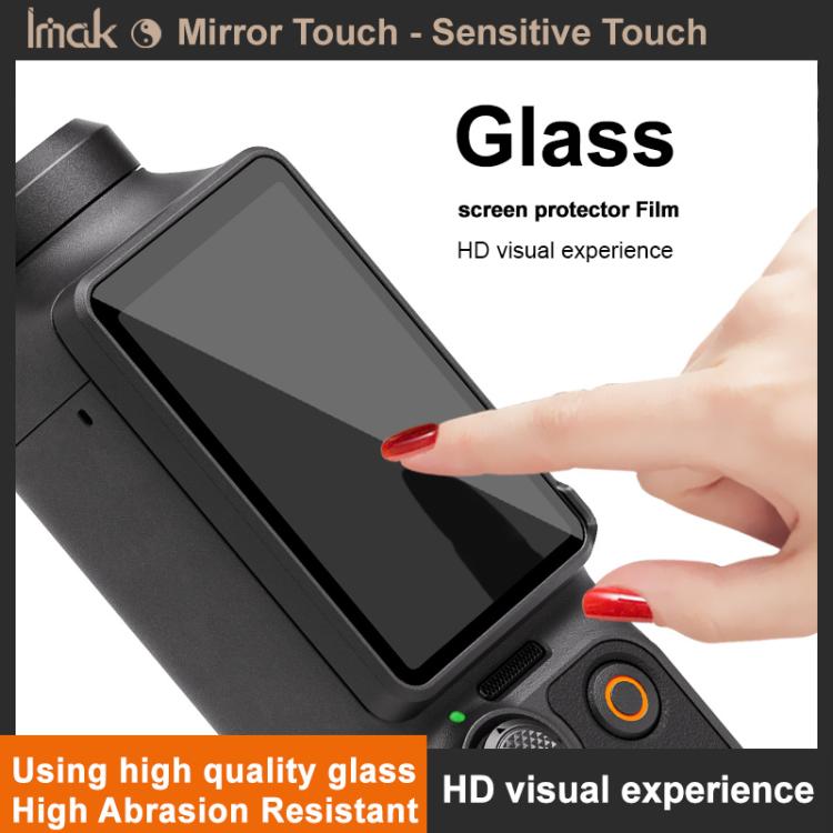 Protector de pantalla de vidrio templado imak con película para lente de cámara, For DJI Osmo Pocket 4, For DJI Osmo Action 6