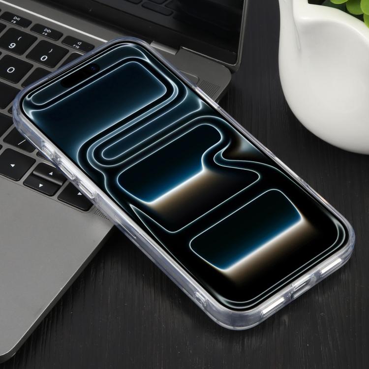 Funda para teléfono pequeña transparente con purpurina floral de DFANS DESIGN, For iPhone 17 Pro Max