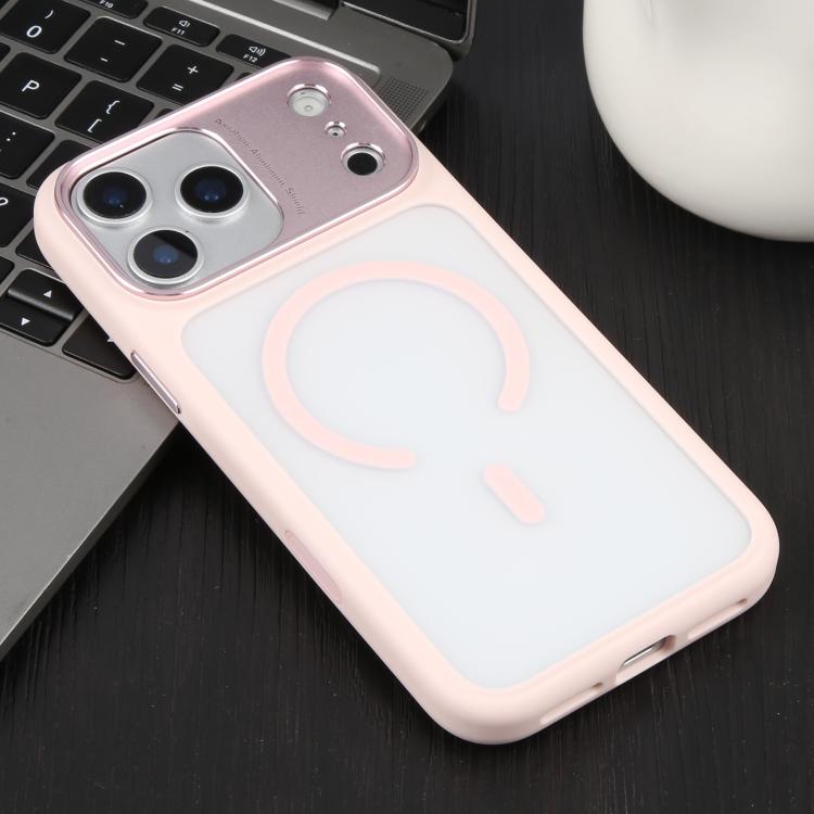 Funda para teléfono MagSafe con marco metálico y textura de cuero mate de DFANS DESIGN, For iPhone 17 Pro Max