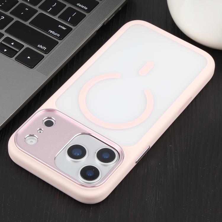 Funda para teléfono MagSafe con marco metálico y textura de cuero mate de DFANS DESIGN, For iPhone 17 Pro Max