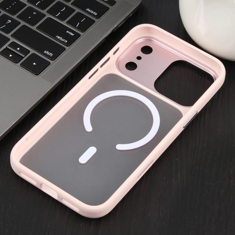 Funda para teléfono MagSafe con marco metálico y textura de cuero mate de DFANS DESIGN, For iPhone 17 Pro Max