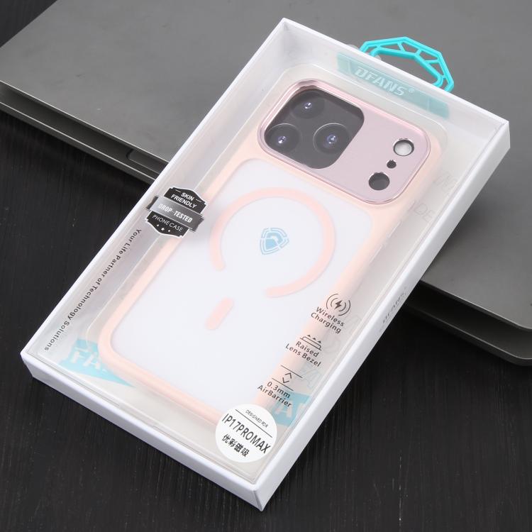 Funda para teléfono MagSafe con marco metálico y textura de cuero mate de DFANS DESIGN, For iPhone 17 Pro Max