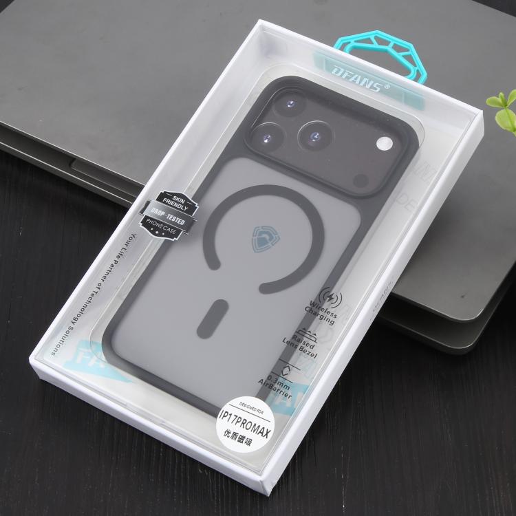 Funda magnética MagSafe con textura de cuero mate de DFANS DESIGN, For iPhone 17 Pro Max