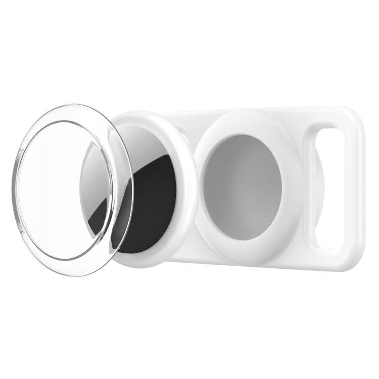 Funda transparente de policarbonato para collar rastreador de mascotas de silicona xDfind, For AirTag 2nd Gen / AirTag 1st Gen