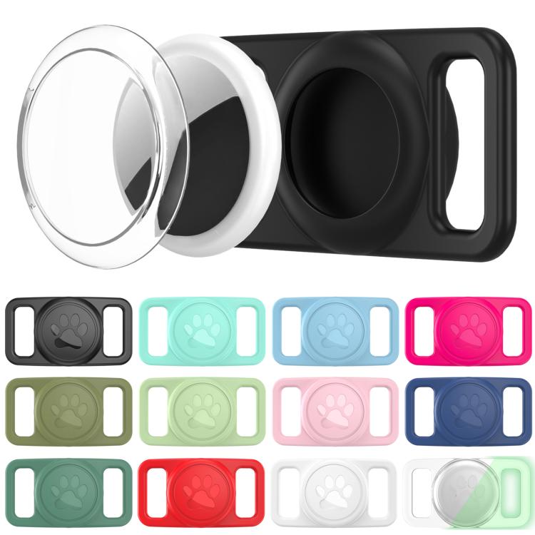 Funda transparente de policarbonato para collar rastreador de mascotas de silicona xDfind, For AirTag 2nd Gen / AirTag 1st Gen