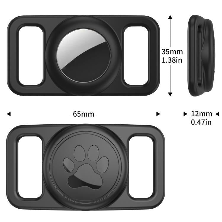 Funda transparente de policarbonato para collar rastreador de mascotas de silicona xDfind, For AirTag 2nd Gen / AirTag 1st Gen