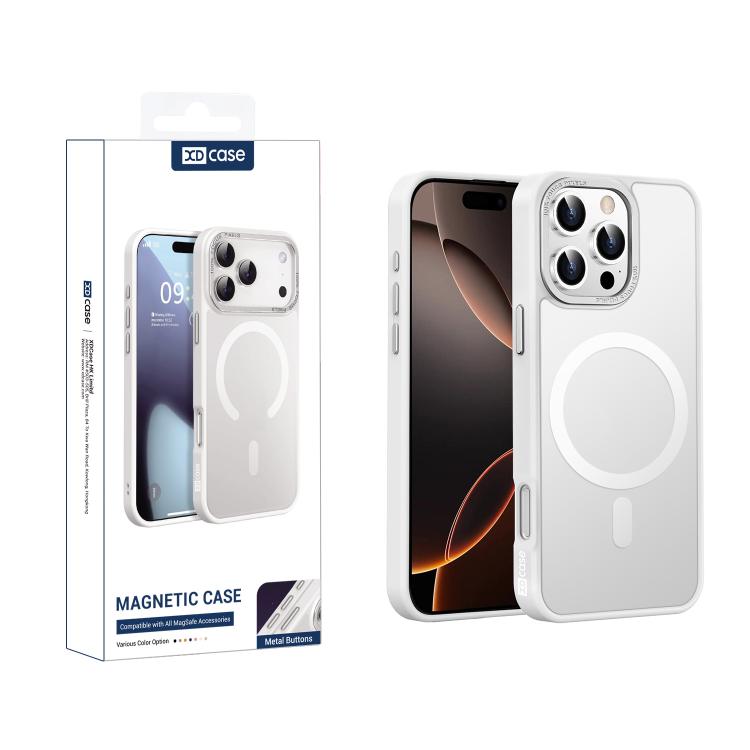 Funda magnética para teléfono XDcase con marco de lente metálico y tacto suave, For iPhone 16 Pro Max, For iPhone 16 Pro, For iPhone 15 Pro Max, For iPhone 15 Pro