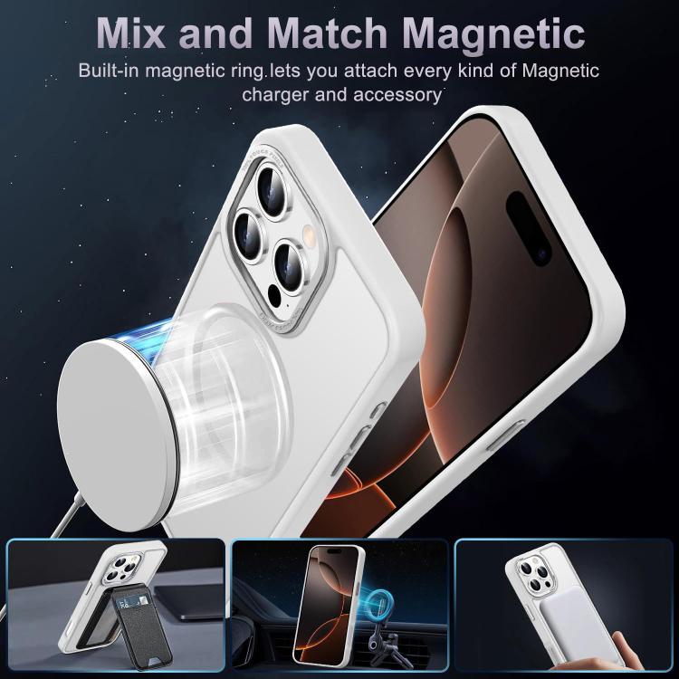 Funda magnética para teléfono XDcase con marco de lente metálico y tacto suave, For iPhone 16 Pro Max, For iPhone 16 Pro, For iPhone 15 Pro Max, For iPhone 15 Pro