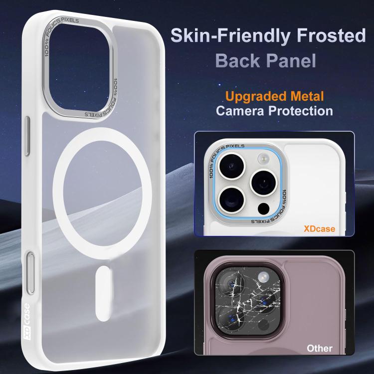 Funda magnética para teléfono XDcase con marco de lente metálico y tacto suave, For iPhone 16 Pro Max, For iPhone 16 Pro, For iPhone 15 Pro Max, For iPhone 15 Pro