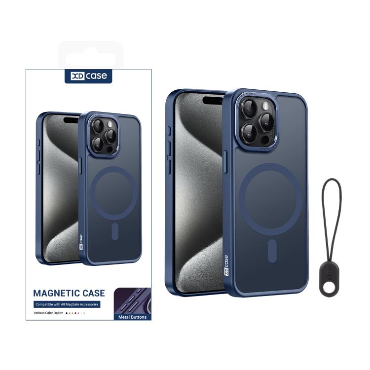Funda magnética para teléfono XDcase con marco de lente metálico y tacto suave, For iPhone 16 Pro Max, For iPhone 16 Pro, For iPhone 15 Pro Max, For iPhone 15 Pro