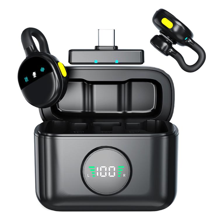 Micrófono de solapa inalámbrico con cancelación de ruido Q28 2 en 1, Type-C Plug, 8 Pin Plug
